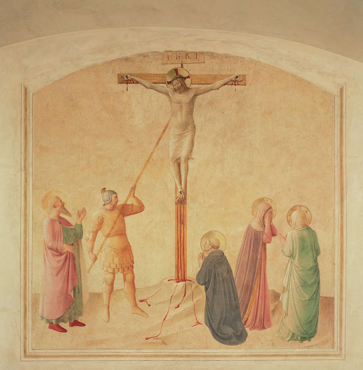 Korsfästelse, lanshållaren, c.1438-45 av Fra Angelico