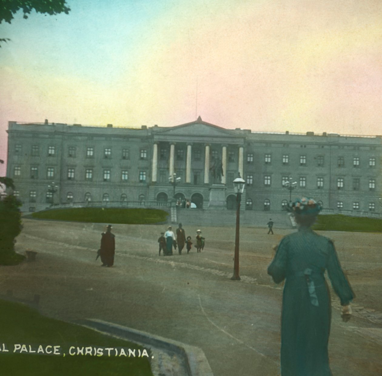 Kungliga slottet, Christiania, Oslo, Norge, sent 1800-tidigt 1900-tal. av Fradelle and Young