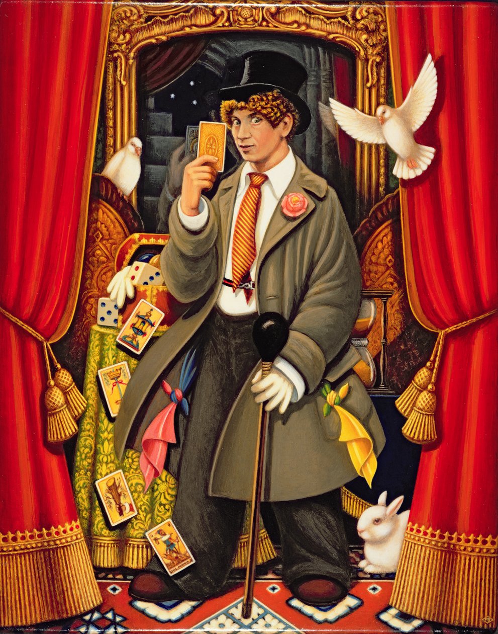 Harpo, 2010 (oljor & tempera på panel) av Frances Broomfield