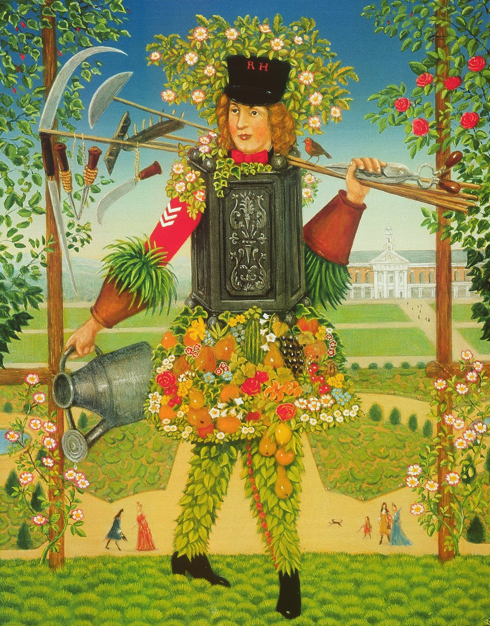 The Chelsea Gardener, 1995 (olja och tempera på panel) av Frances Broomfield