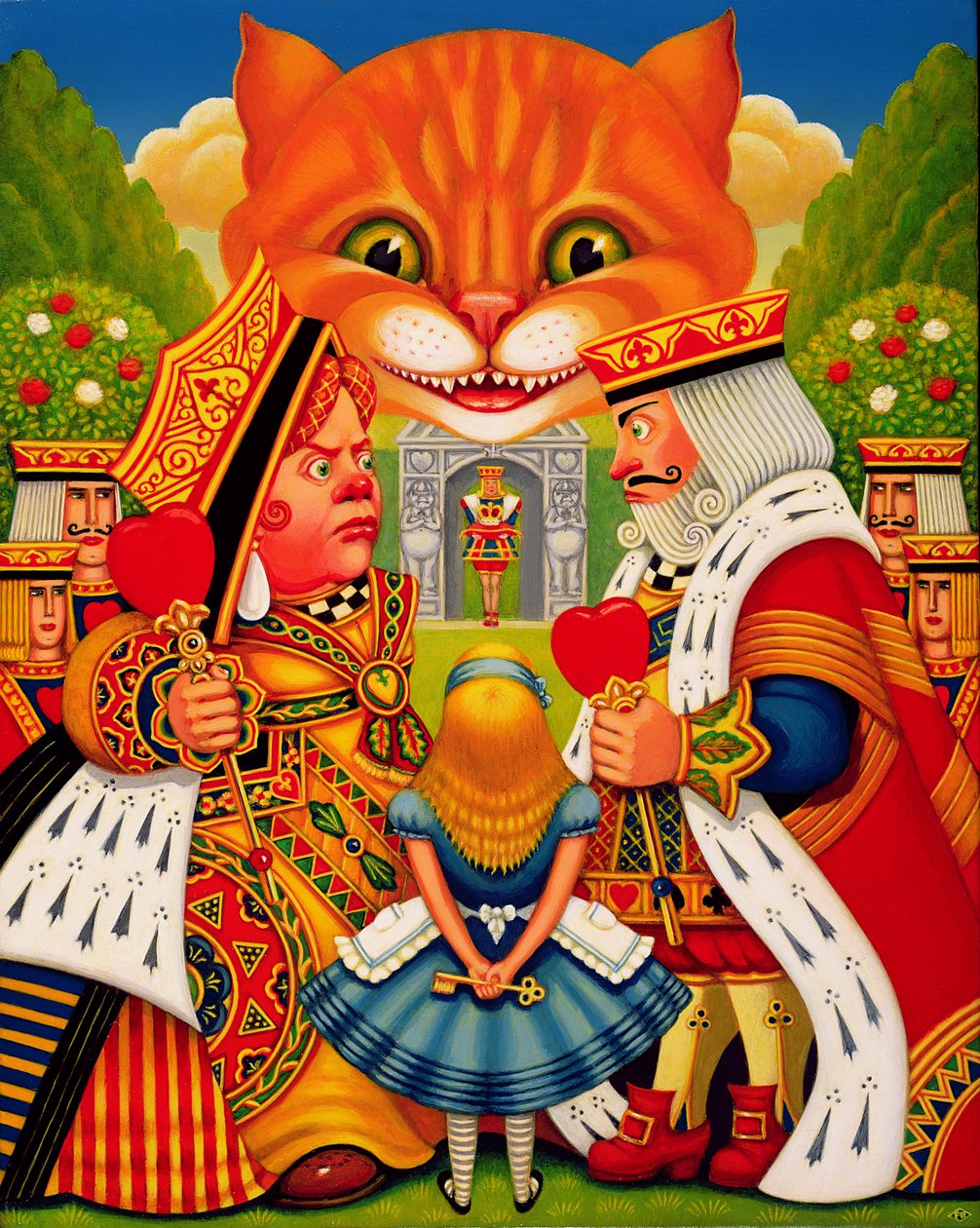 The King and Queen of Hearts, 2010 (oljor och tempera på panel) av Frances Broomfield
