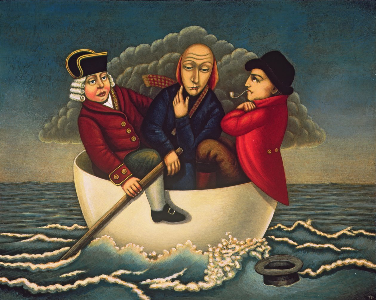 The Three Wise Men of Gotham, 2005 (olja och tempera på panel) av Frances Broomfield