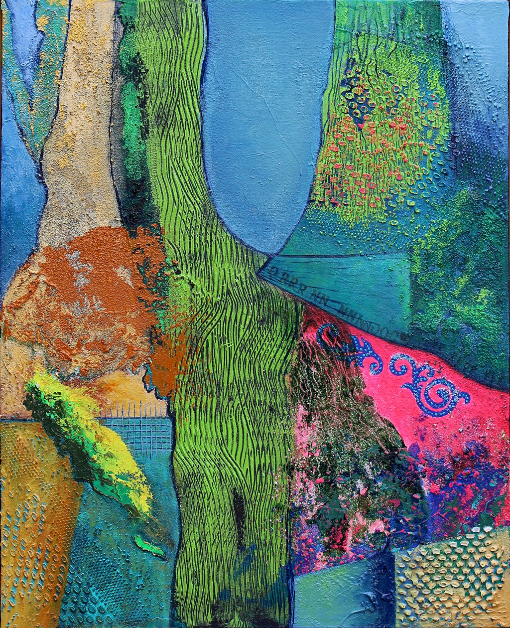 Totem #3, 2012 (akryl på duk) av Frances Ferdinands