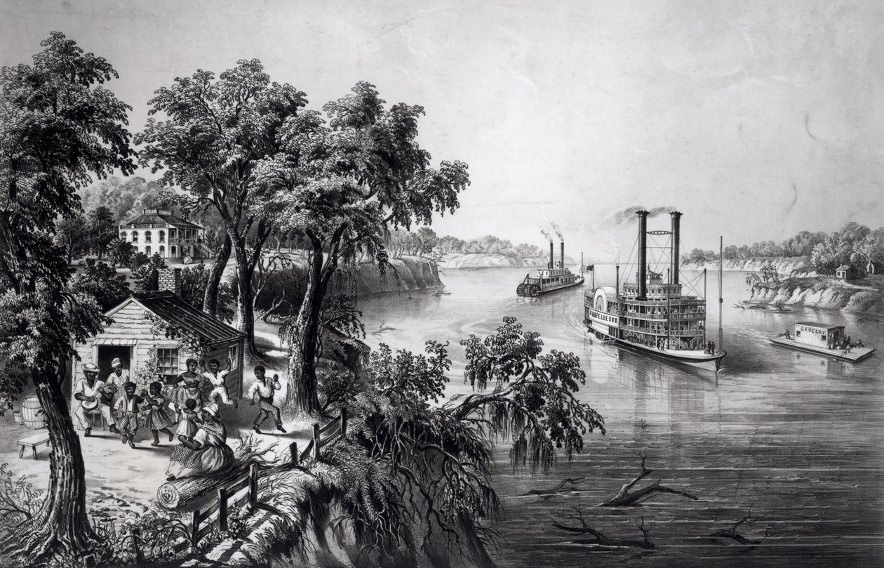 Low Water i Mississippi, pub. av Currier och Ives, 1867 av Frances Flora Bond Palmer