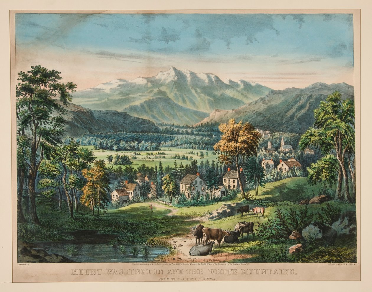 Mount Washington och Vita bergen av Frances Flora Bond Palmer