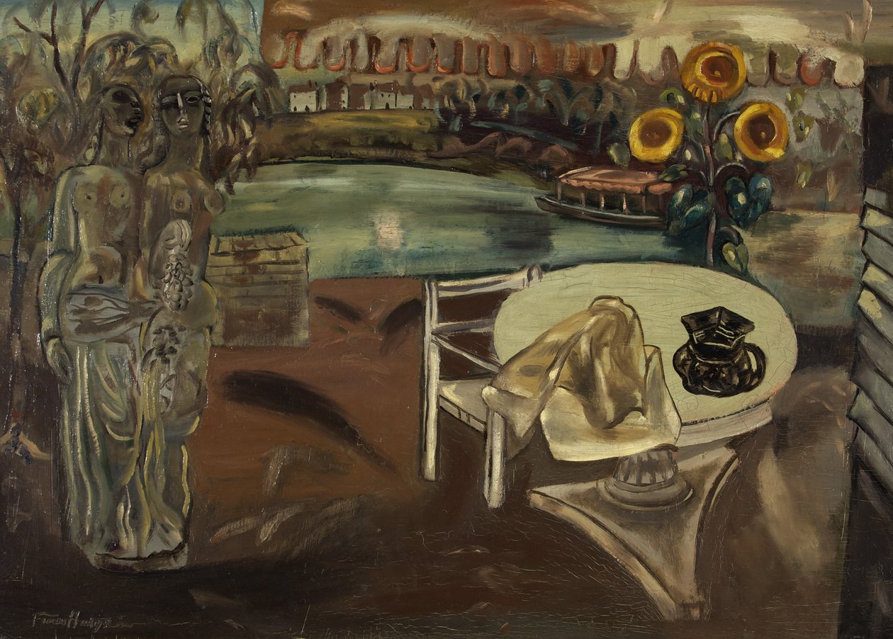 Sabrinas trädgård, ca 1934 (olja på duk) av Frances Hodgkins