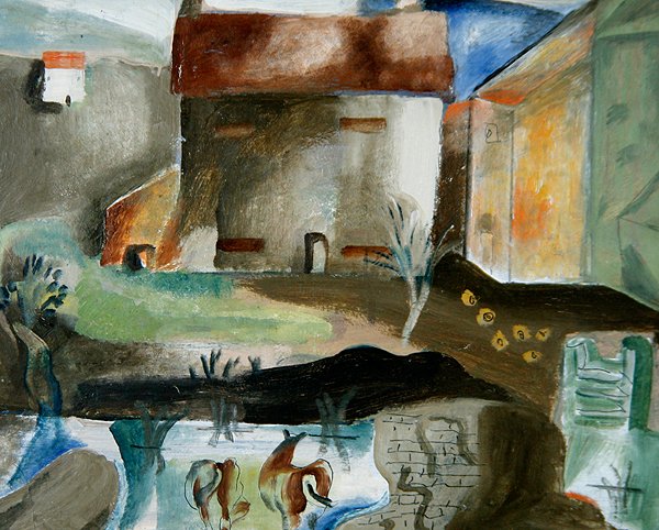 The Mill Pond, ca 1930 (olja ombord) av Frances Hodgkins