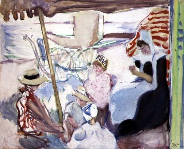 The Picnic, ca 1914 (akvarell på papper) av Frances Hodgkins