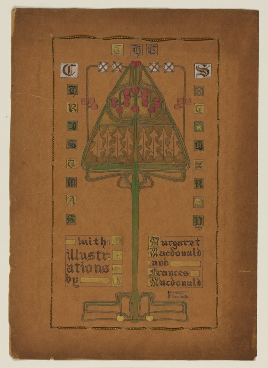 Titelsida för "The Christmas Story", 1895-96 av Frances Macdonald