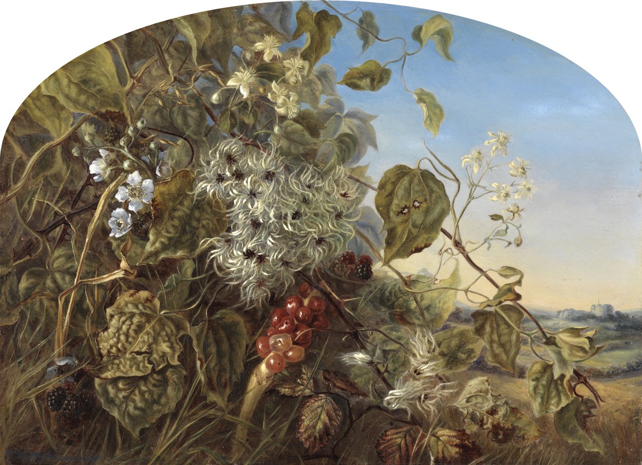 En hösthäck nära Carisbrooke, 1864 av Frances Minns