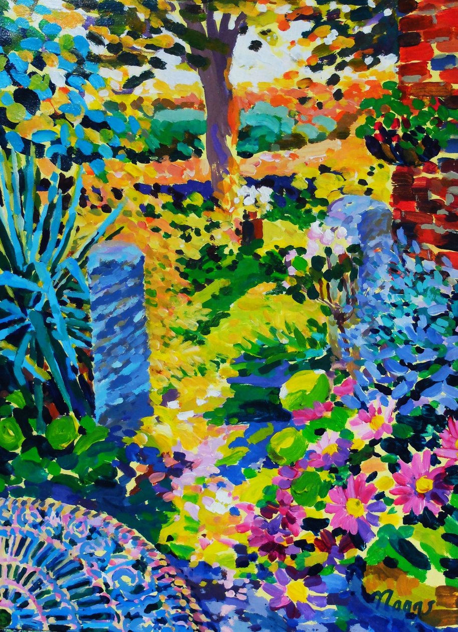 Golden Hour, 2022 (akryl på duk) av Frances Naggs