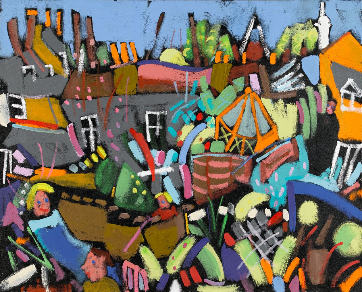 Judy au Jardin, 2010 (akryl på duk) av Frances Treanor