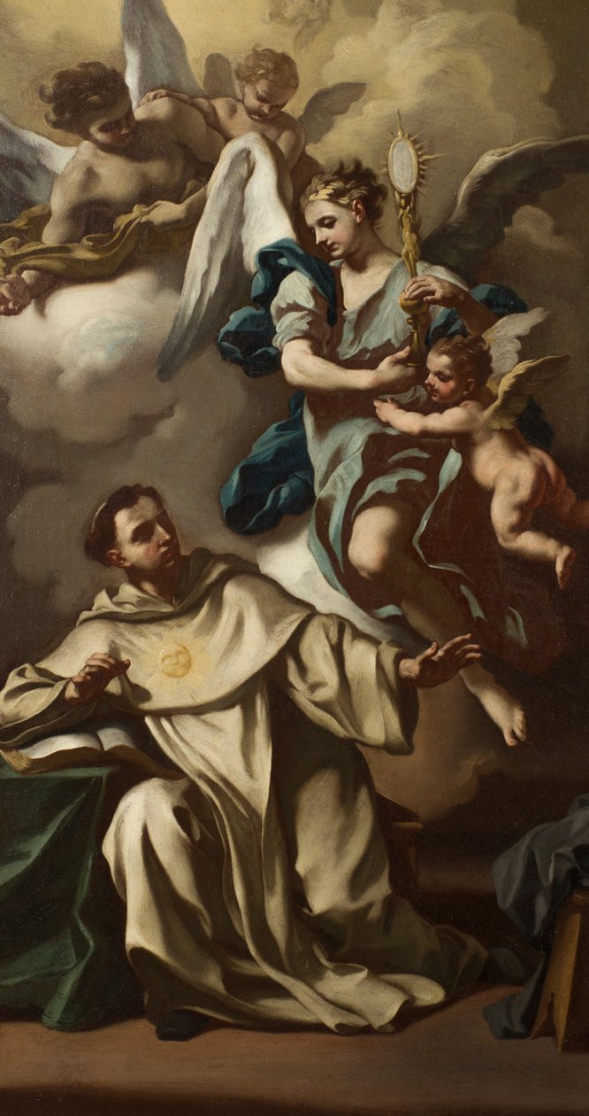 Uppträdande av värden för Saint Thomas Aquinas av Francesco de Mura