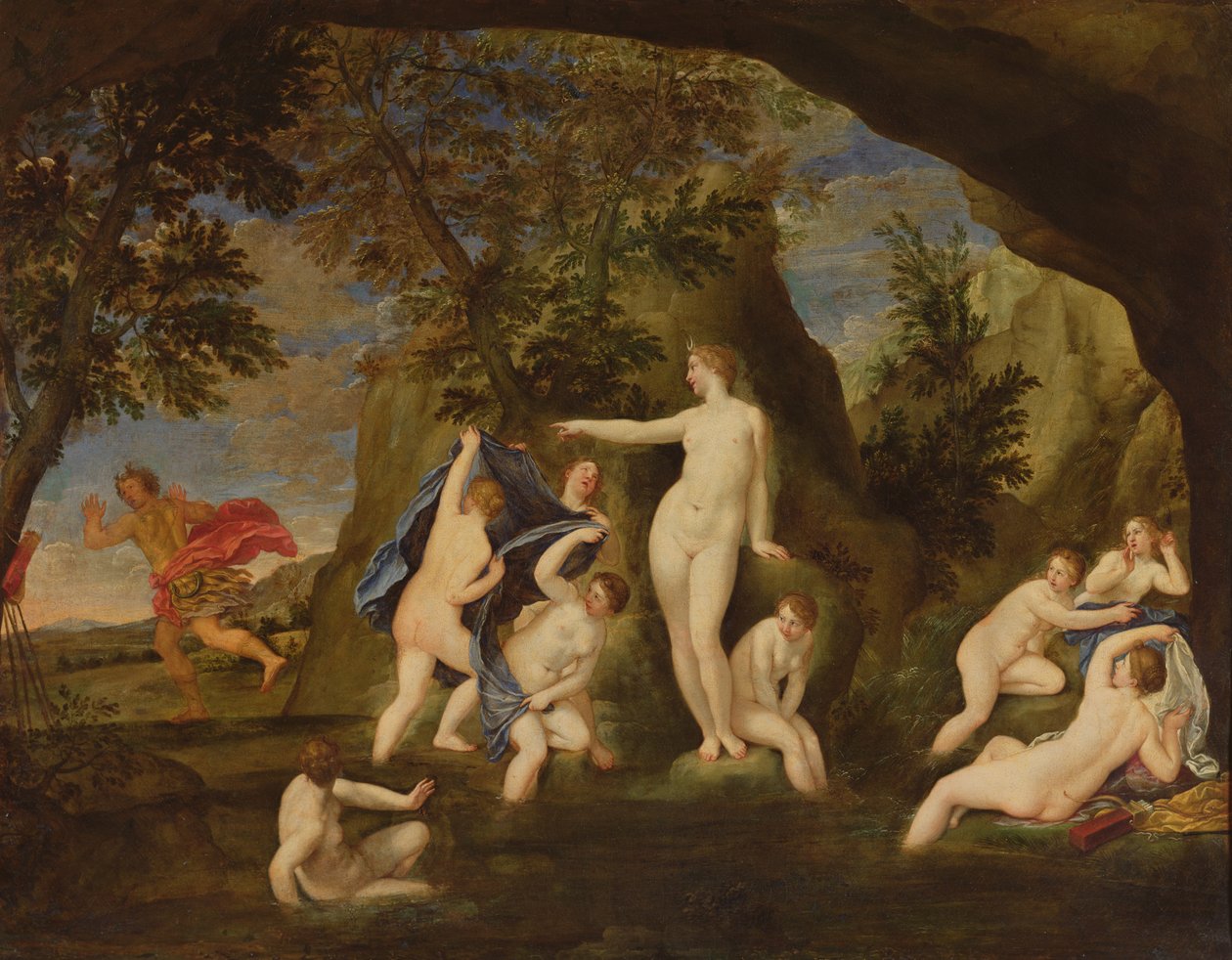Aktaeon omvandlas till en hjort av Francesco Albani