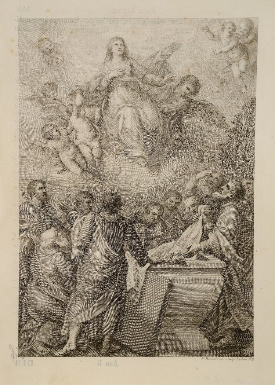 Assumption of the Virgin, for the Roman Missal av Francesco Bartolozzi