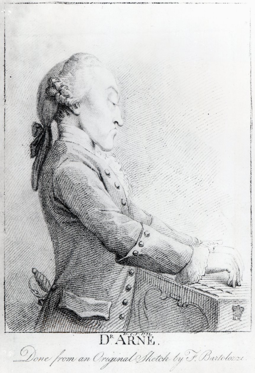 Thomas Augustine Arne av Francesco Bartolozzi