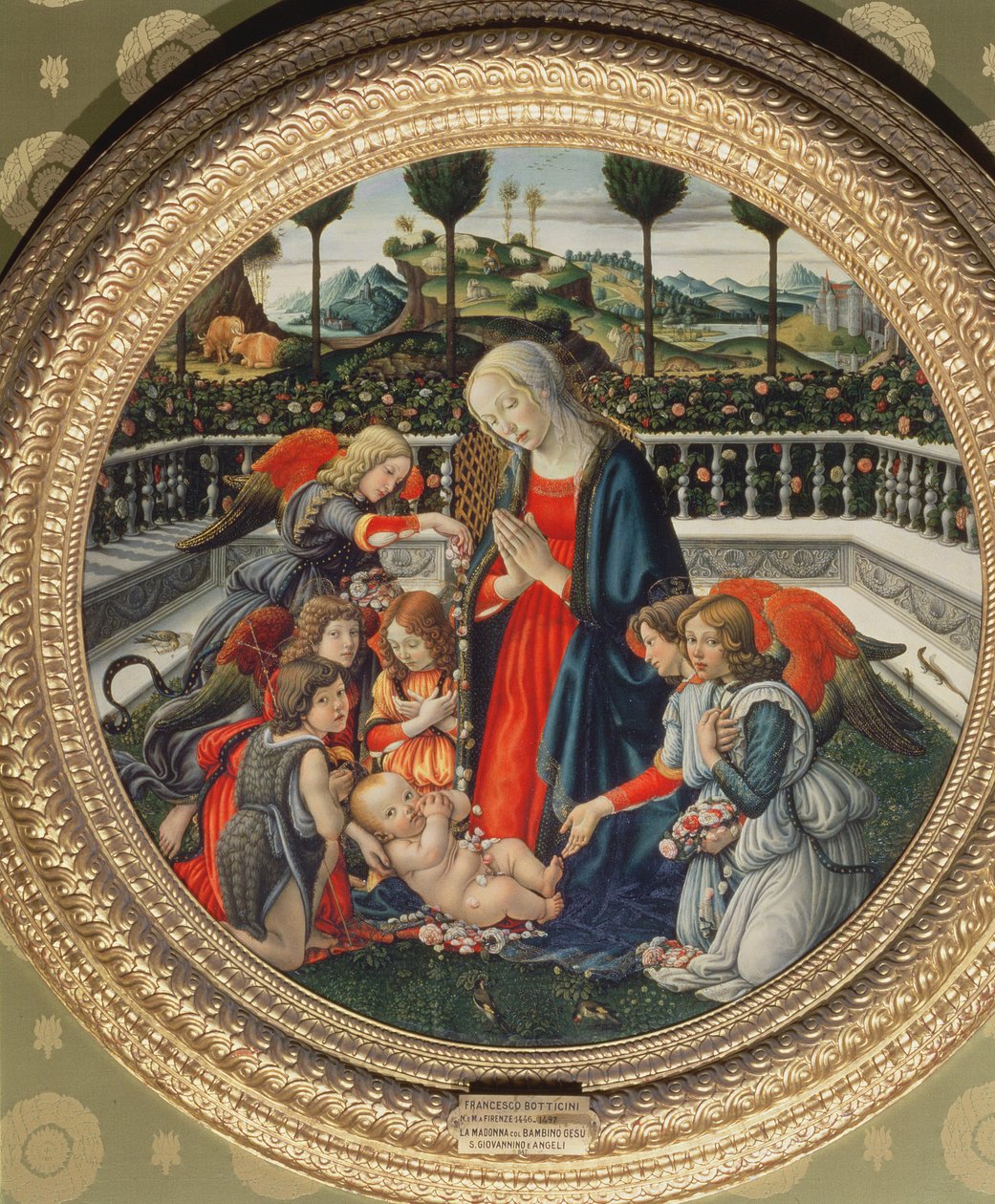 Tillbedjan av Kristusbarnet av Francesco Botticini