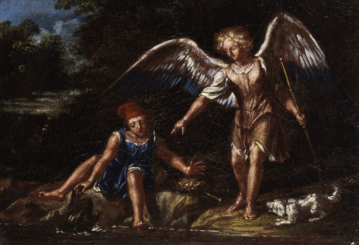 Tobias och ängeln av Francesco Cozza