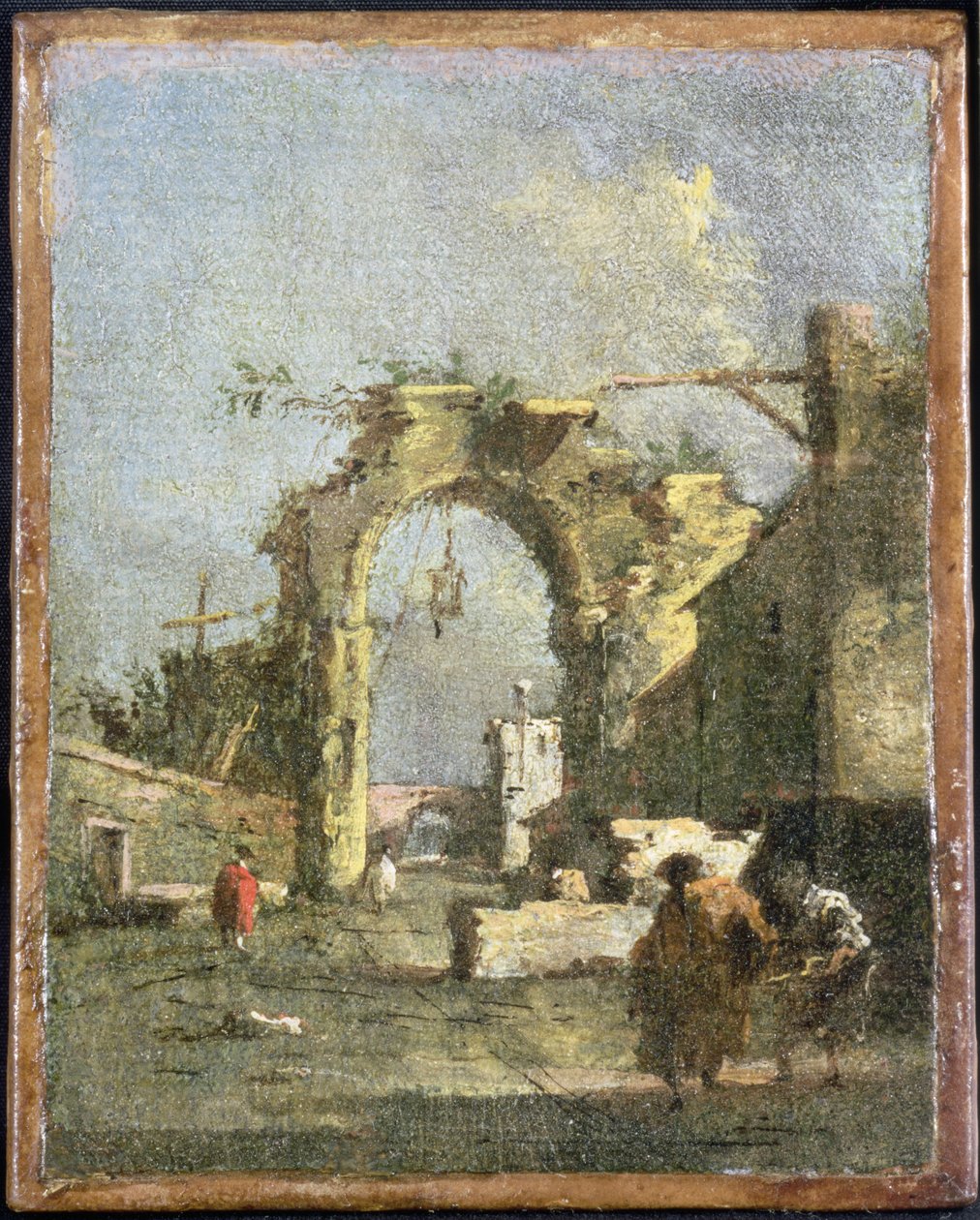 A Capriccio - Ruiner, 1700-talsswed av Francesco Guardi