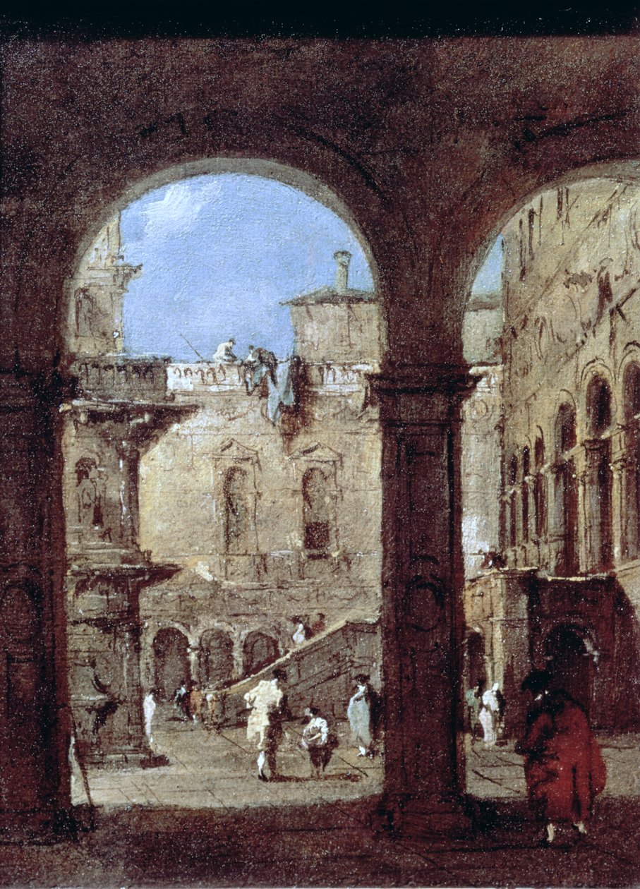 Arkitektonisk Capriccio, ca 1770 av Francesco Guardi