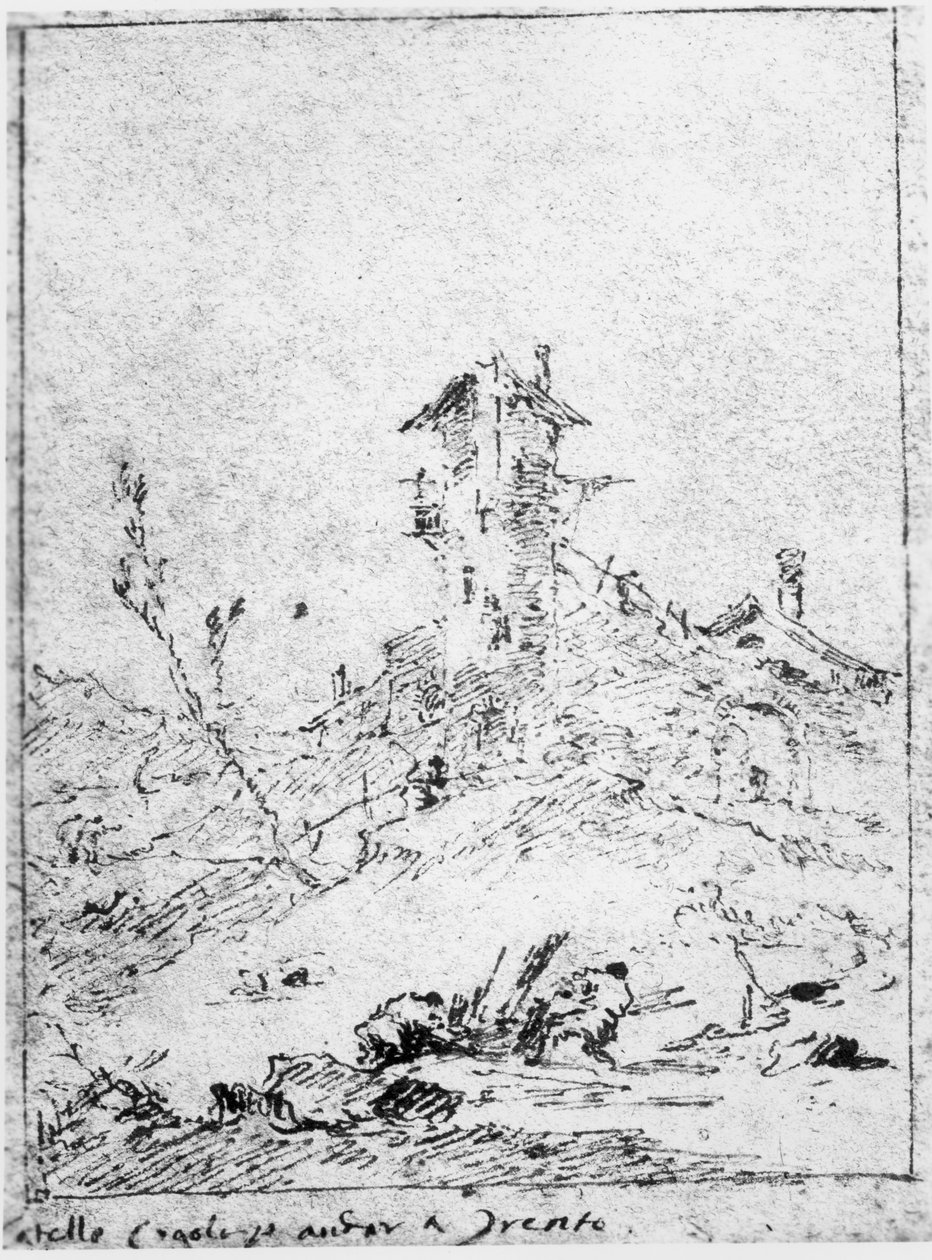 Castel Cogolo Att åka till Trento av Francesco Guardi