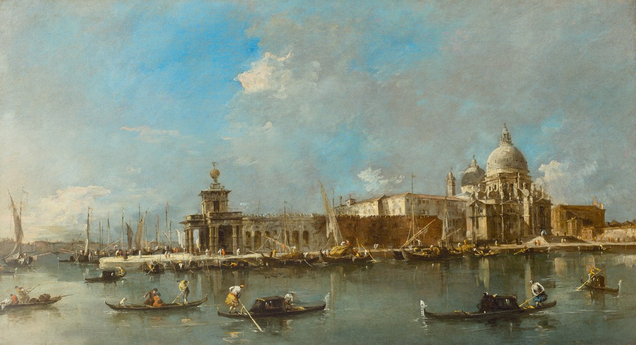 Santa Maria della Salute and the Dogana, Venedig, ca 1783 av Francesco Guardi