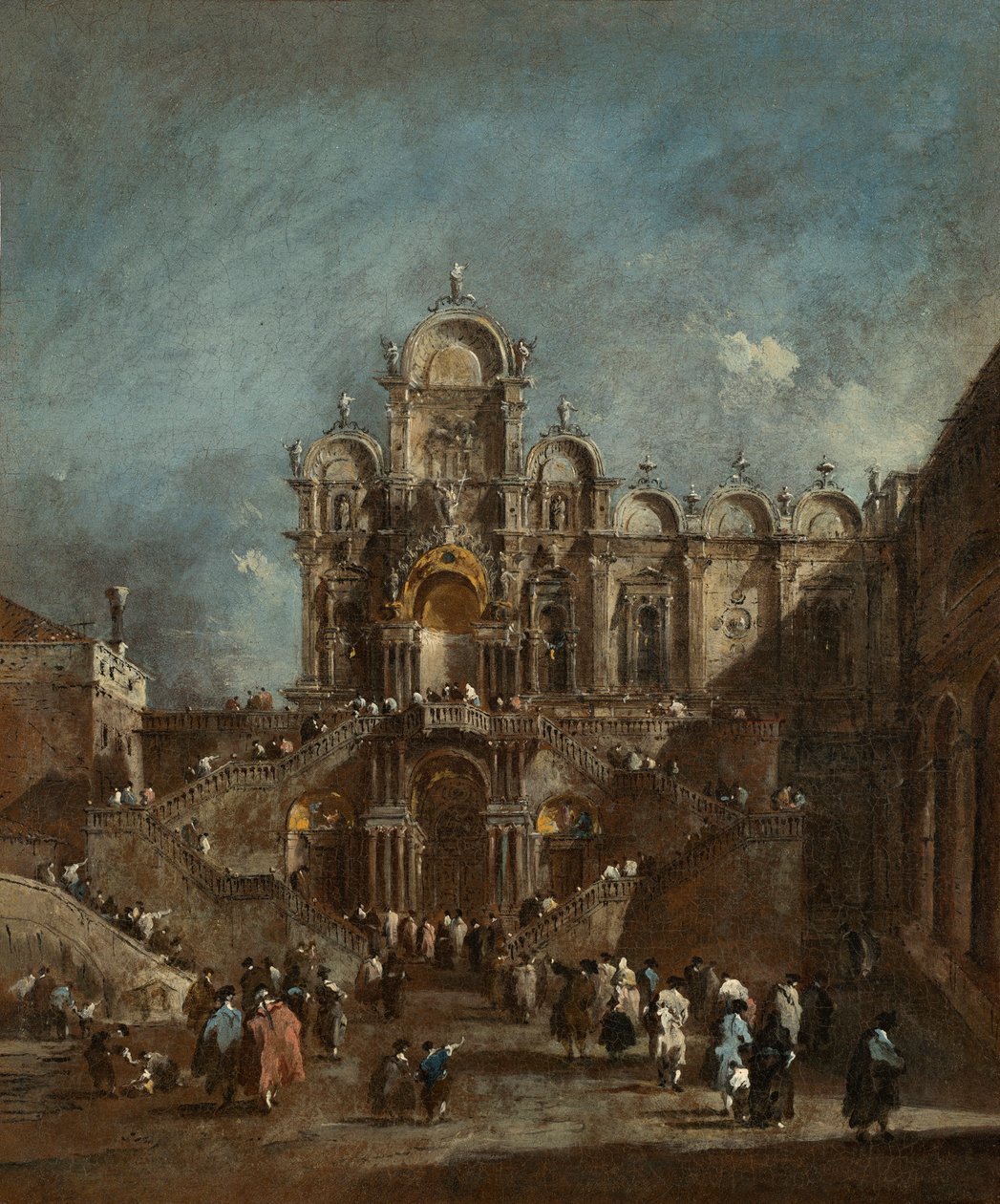 Tillfällig Tribune i Campo San Zanipolo, Venedig, c.1782 av Francesco Guardi