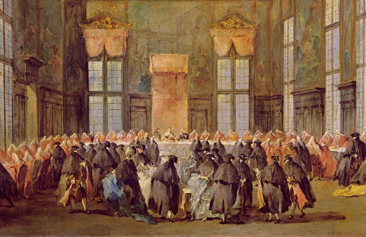 Dogen vid festen för invigningen av karnevalen i Venedig av Francesco Guardi