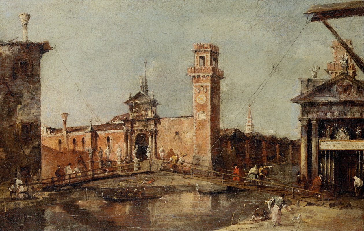 Ingången till Arsenal i Venedig av Francesco Guardi
