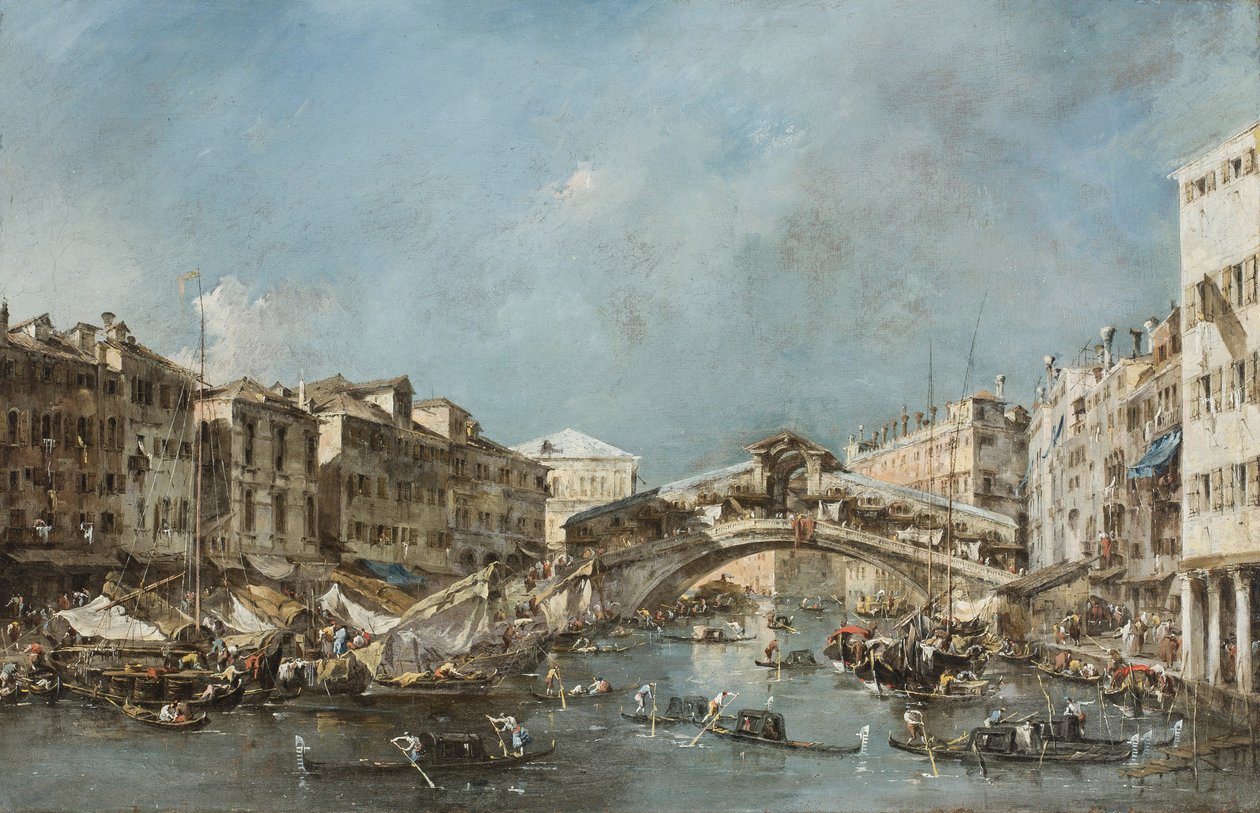 Rialtobron, ca 1775 av Francesco Guardi