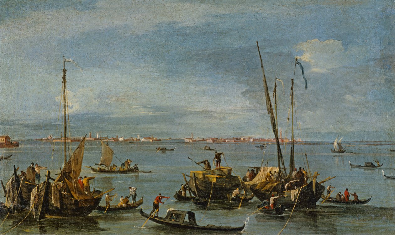 Utsikt mot Murano från Fondamente Nuove, Venedig av Francesco Guardi
