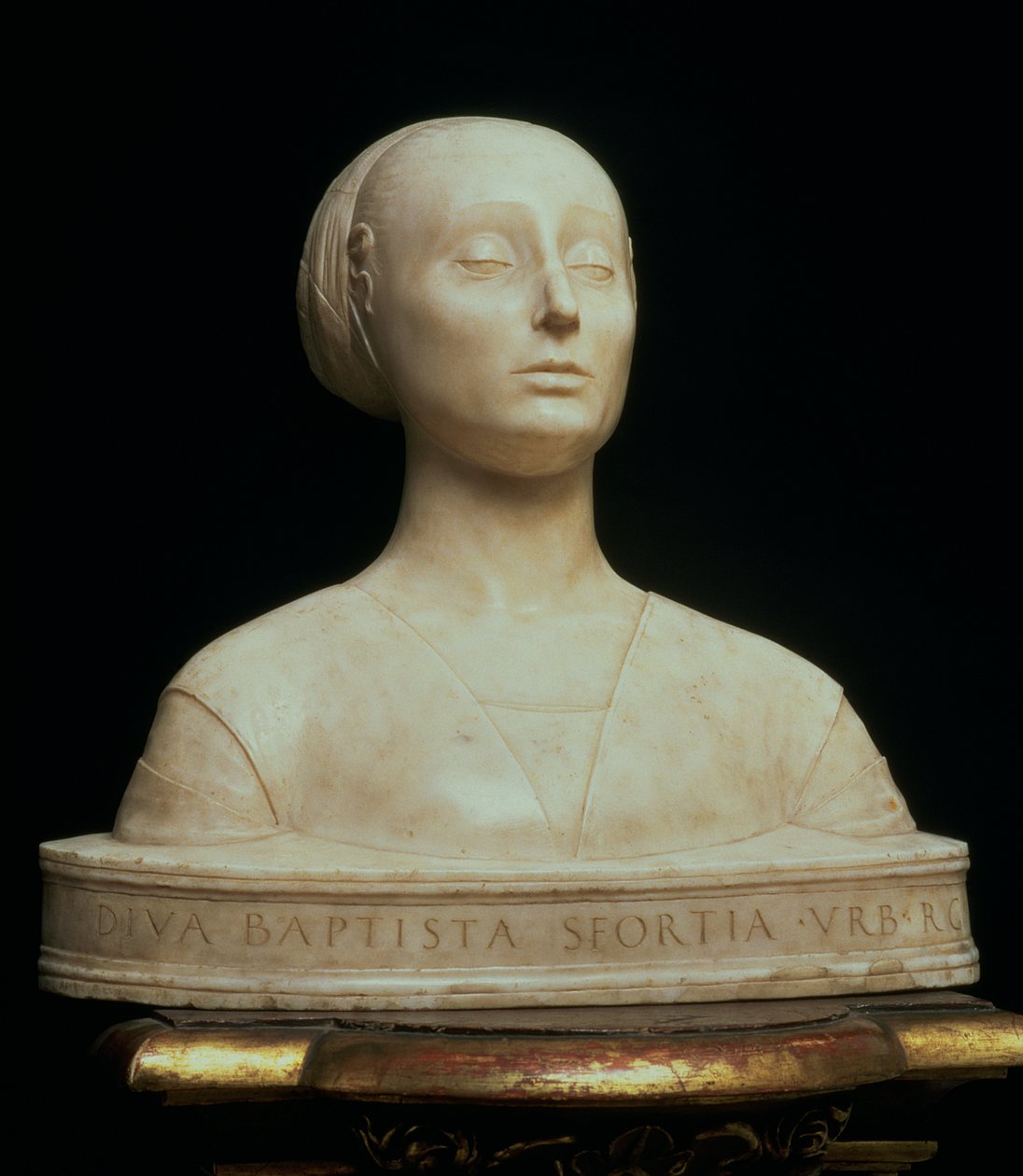 Byst av Battista Sforza, hertiginna av Urbino, ca 1473 (marmor) av Francesco Laurana