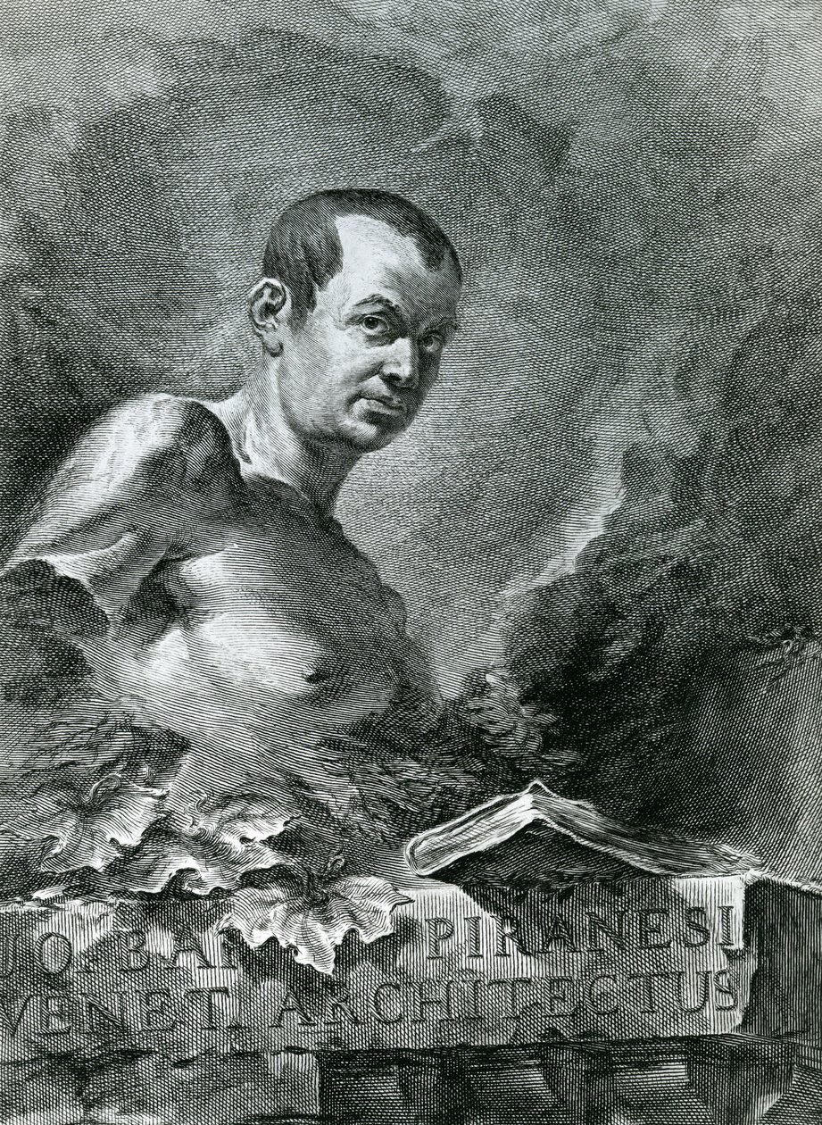 Porträtt av Giovanni Battista Piranesi (1720-78), 1750 av Francesco Polanzani