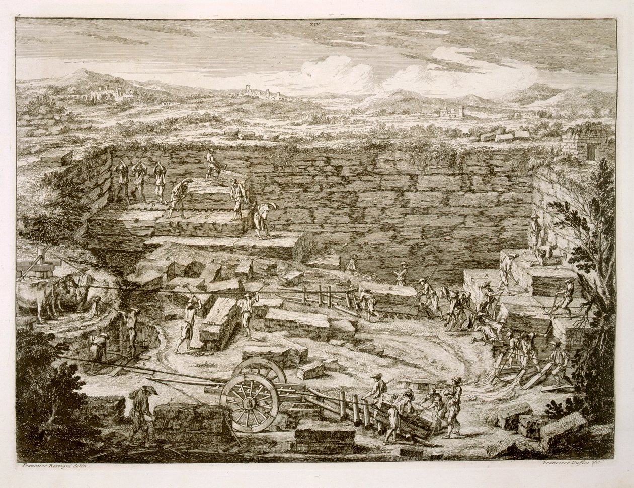 Stenbrytning av Francesco Rostagni