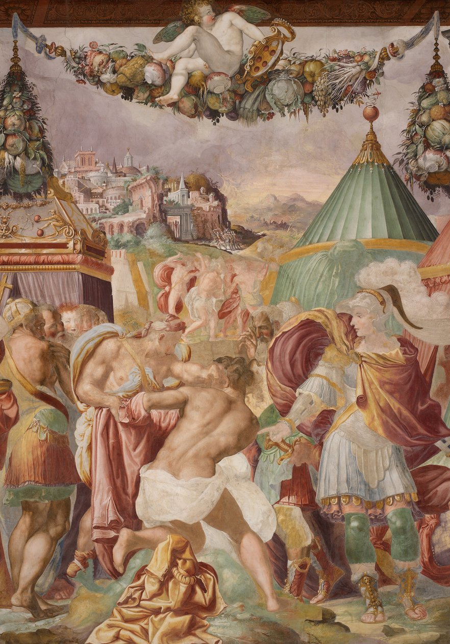 Camillo straffar den förrädiska läraren från Falerii av Francesco de Rossi Salviati Cecchino
