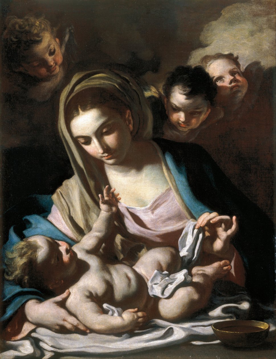Madonna och barn av Francesco Solimena