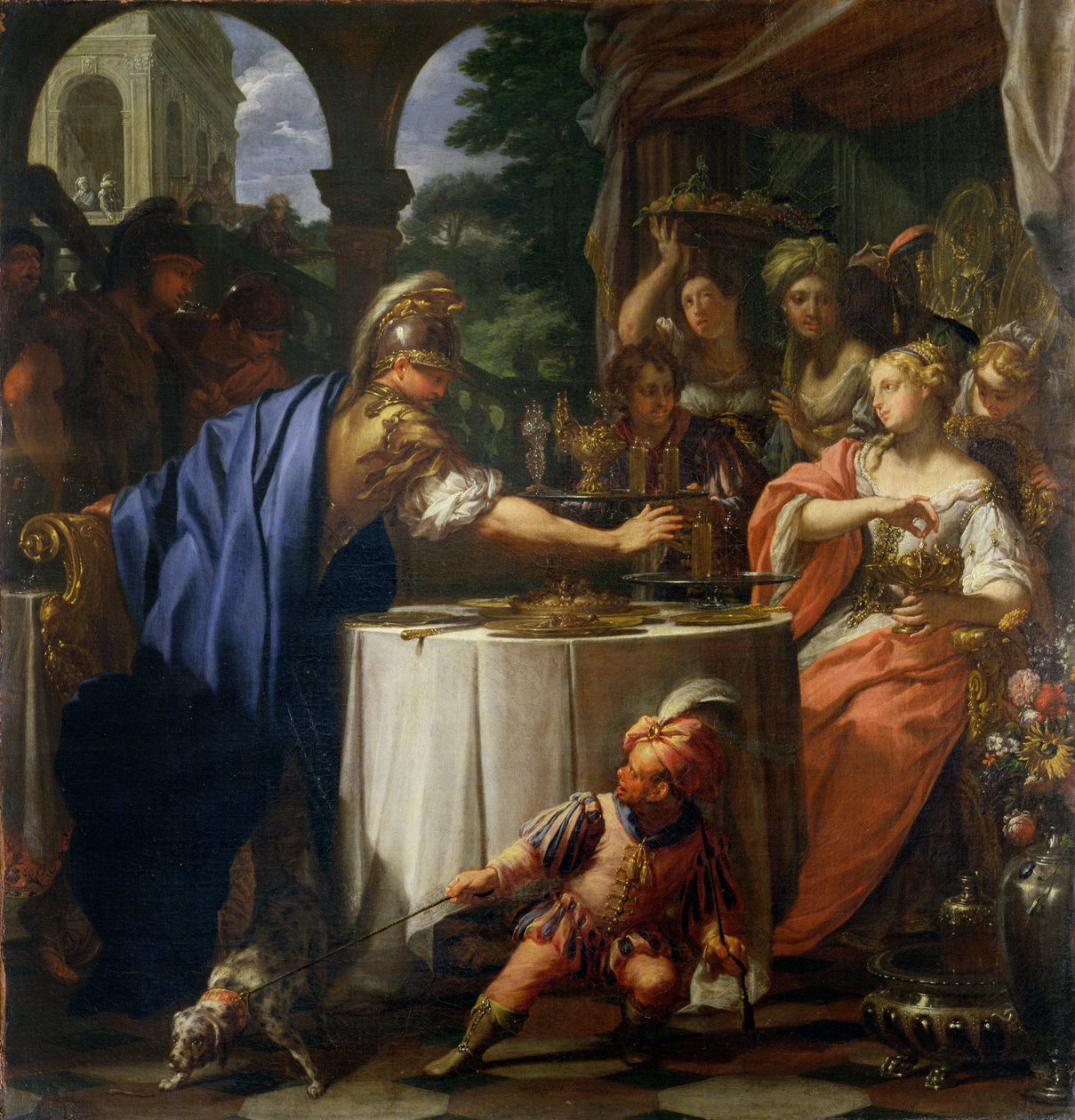 Banketten av Mark Anthony (83-30 f.Kr.) och Cleopatra (69-30 f.Kr.) 1717 av Francesco Trevisani