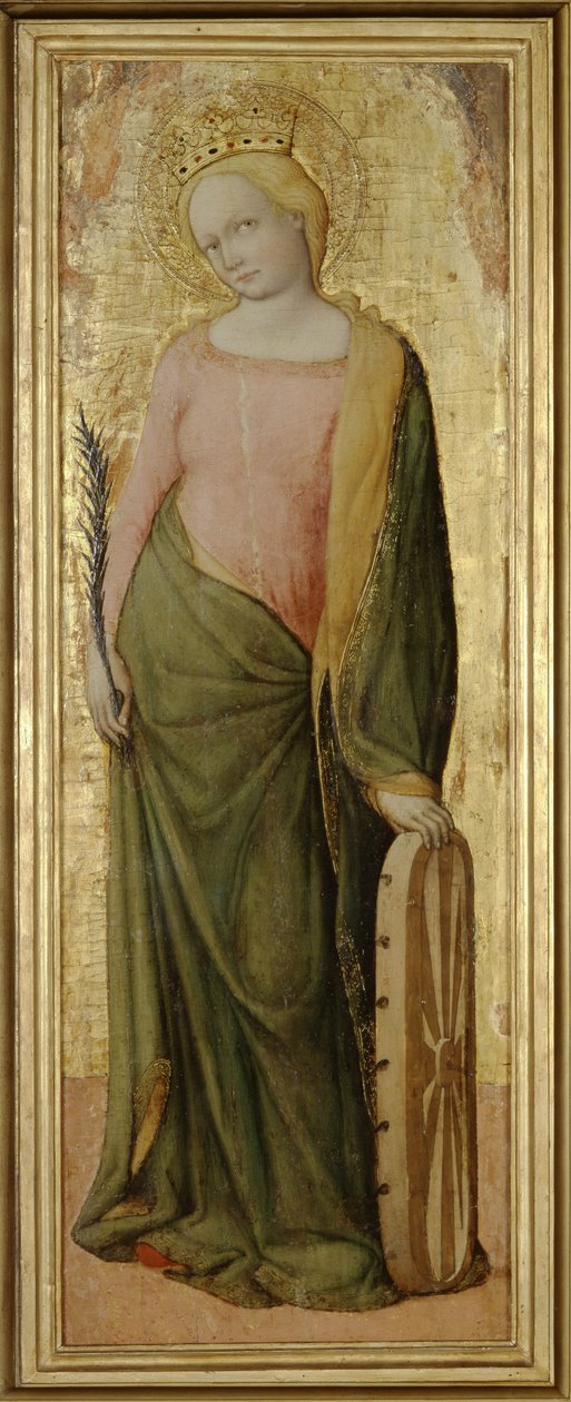 St Katarina av Alexandria, ca 1443-1468 (tempera och förgyllning på panel) av Francesco de