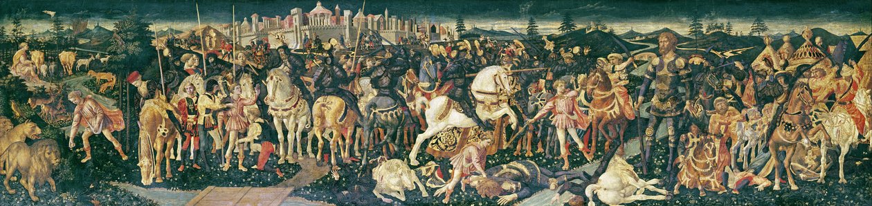 Davids och Sauls triumf, ca 1445-55 (tempera på trä) av Francesco di Stefano Pesellino