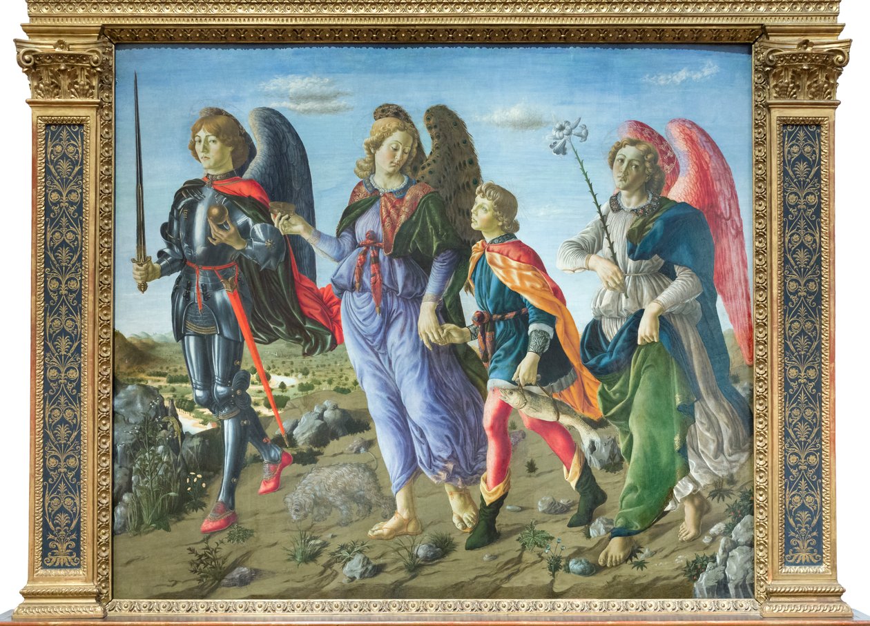 De tre ärkeänglarna och Tobias av Francesco (attr. to) Botticini
