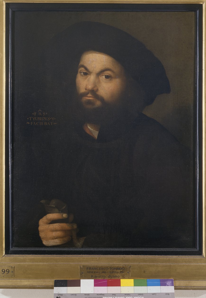 Porträtt av en man, ca 1520 (olja på duk) av Francesco Torbido