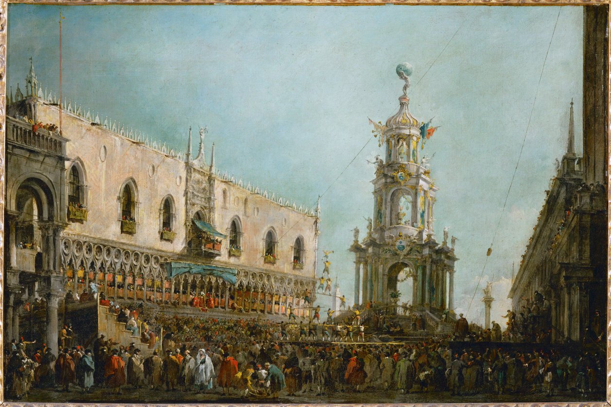 Skärtorsdagens högtid i Venedig, Italien ... av Francesco (circle of) Guardi