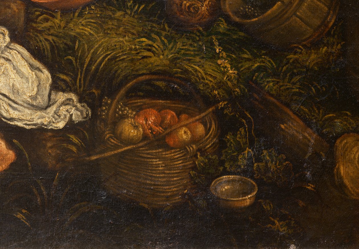 Höstskörd (druvplockning), 1585-90 (detalj av 65683) av Francesco Bassano