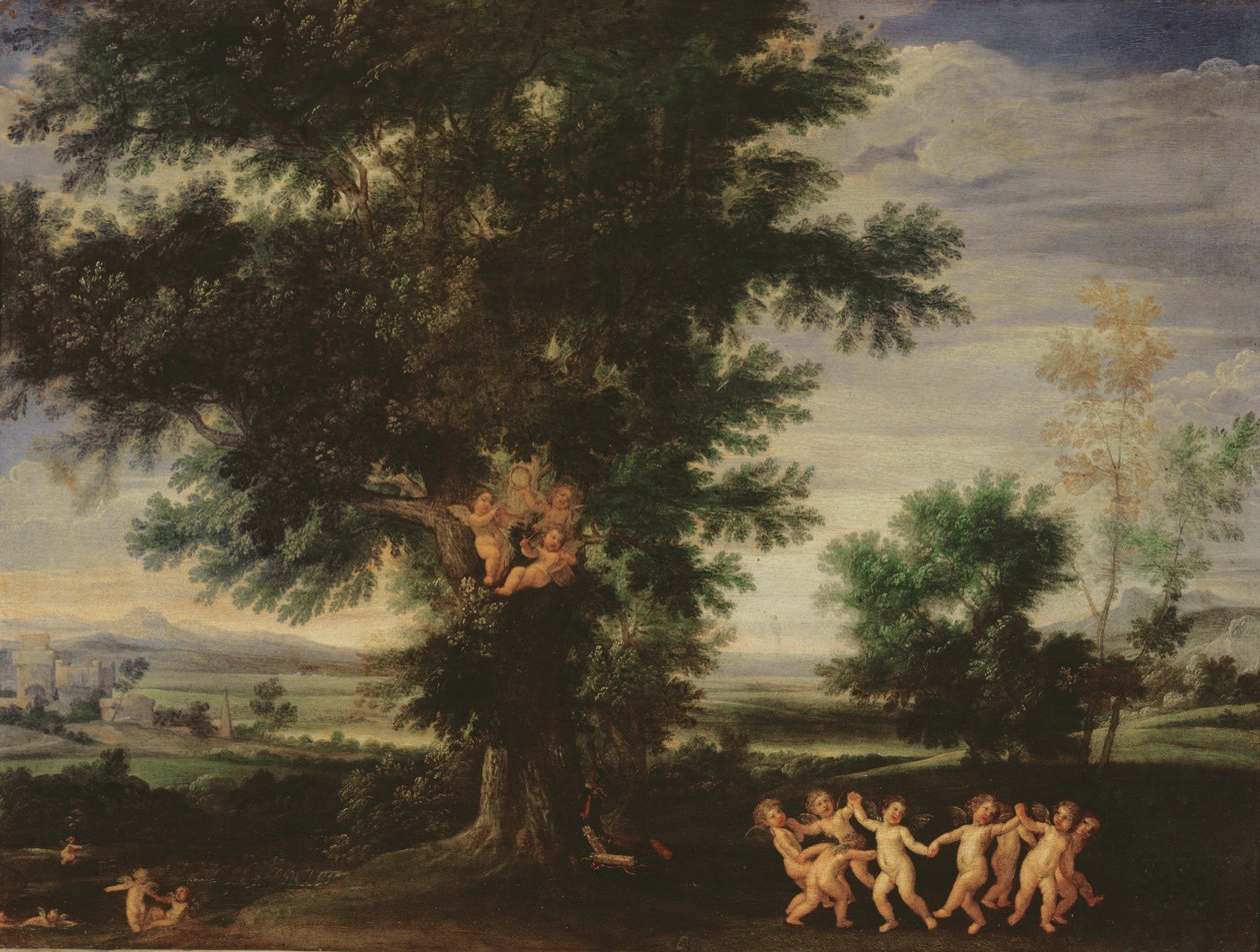 Amorinernas dans, ca 1630 av Francesco Albani