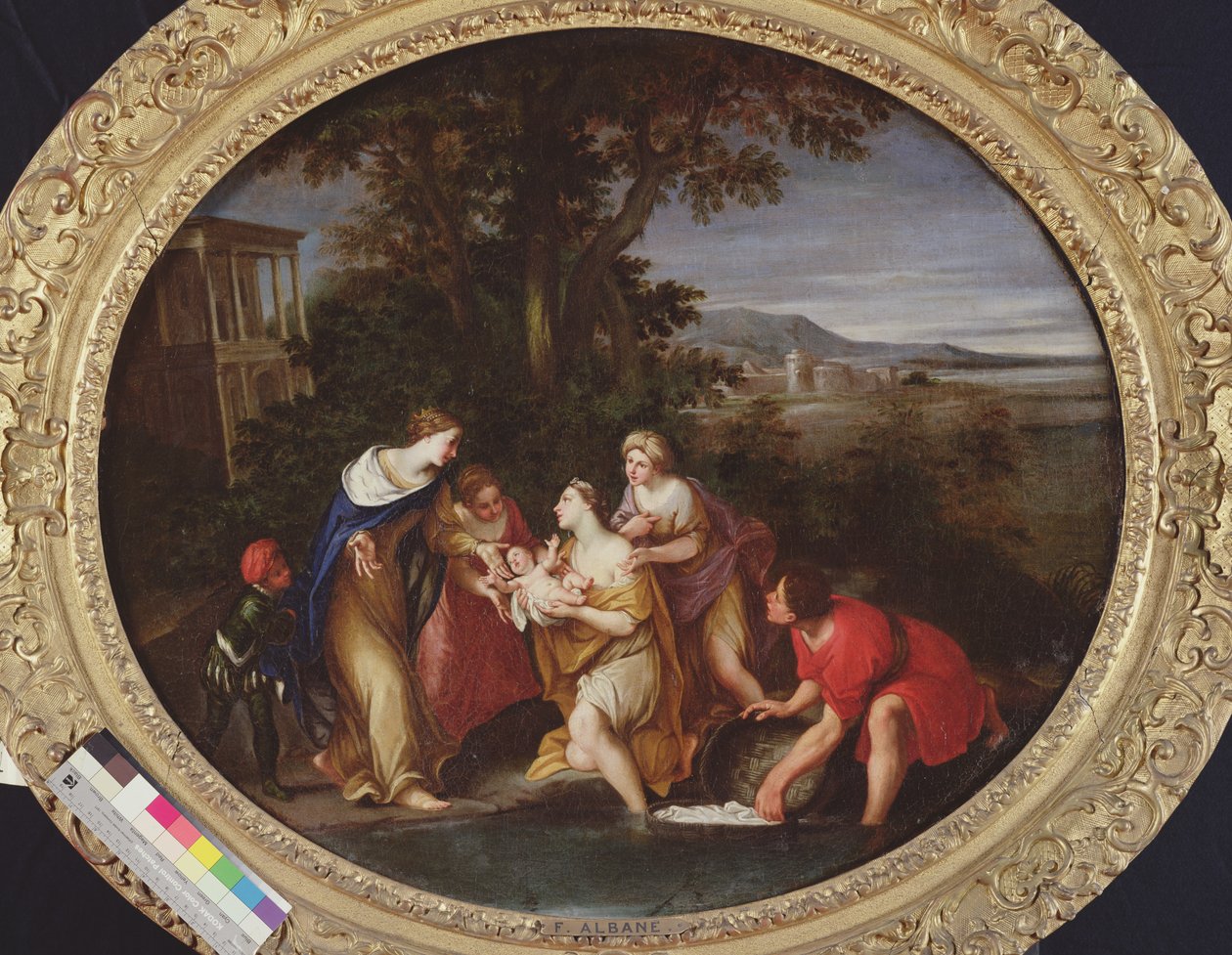 Moses räddad från drunkning av Francesco Albani