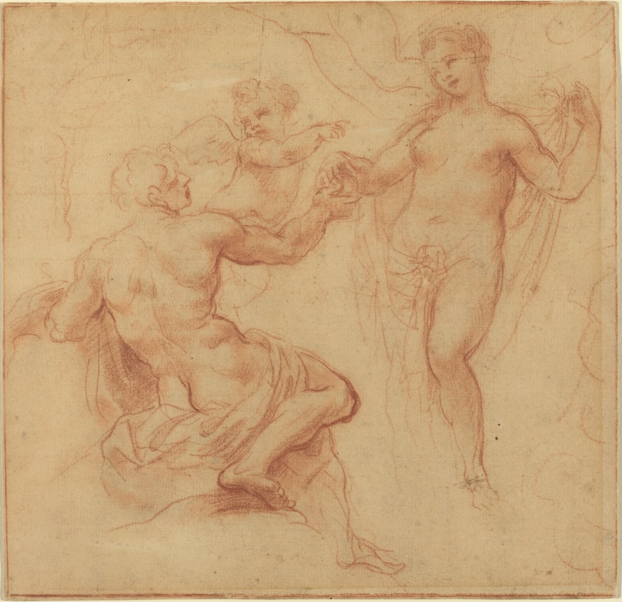 Paris tilldelar äpplet till Venus av Francesco Albani