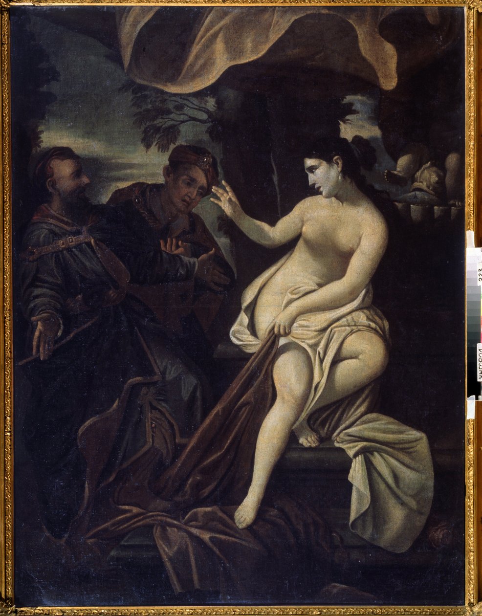 ""Suzanne och de äldre"" (Susanna och de äldre) Målning av Francesco Albani dit l