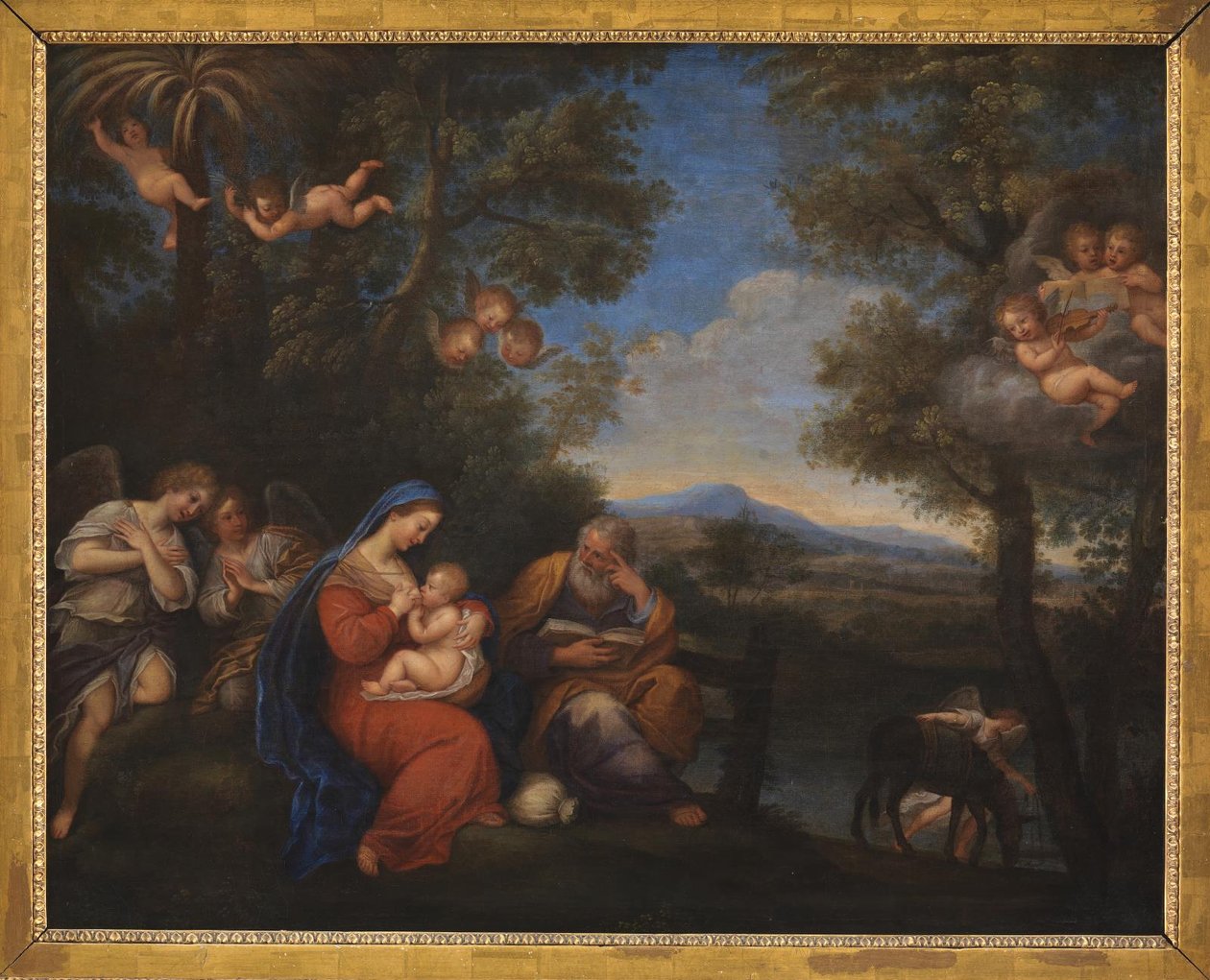 Resten på flykten till Egypten av Francesco Albani