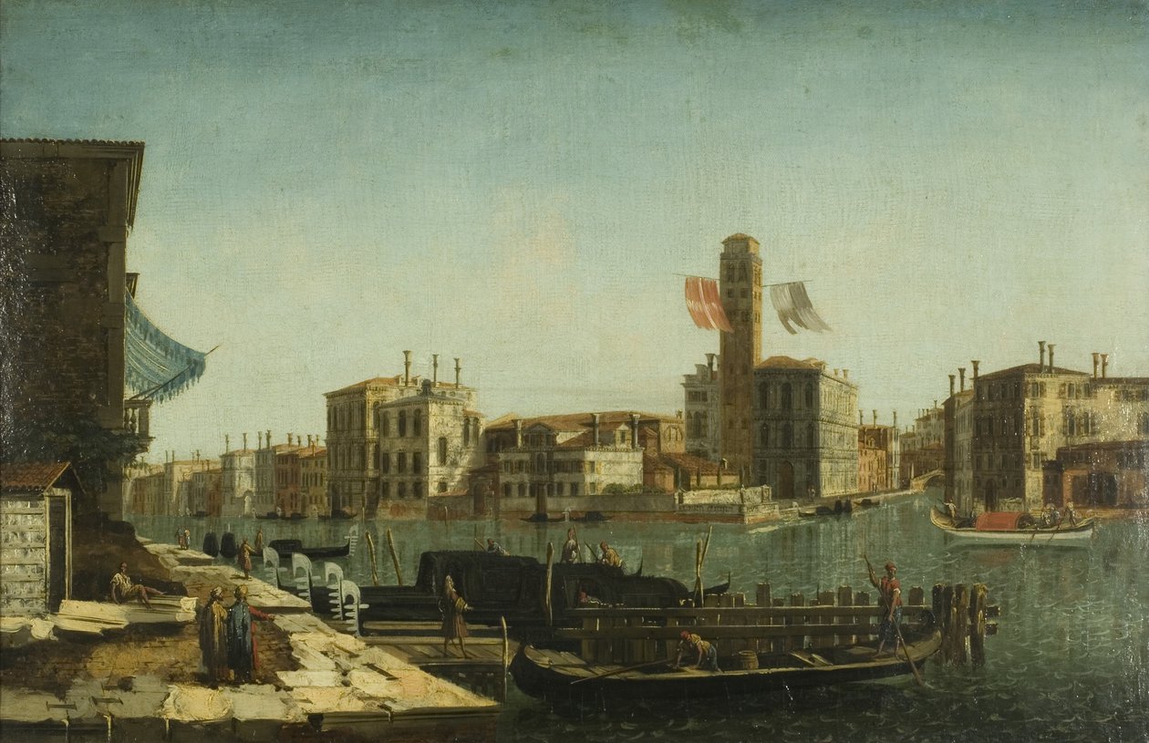 Utsikt över Canal Grande, Venedig, ca 1743 (olja på duk) av Francesco Albotto