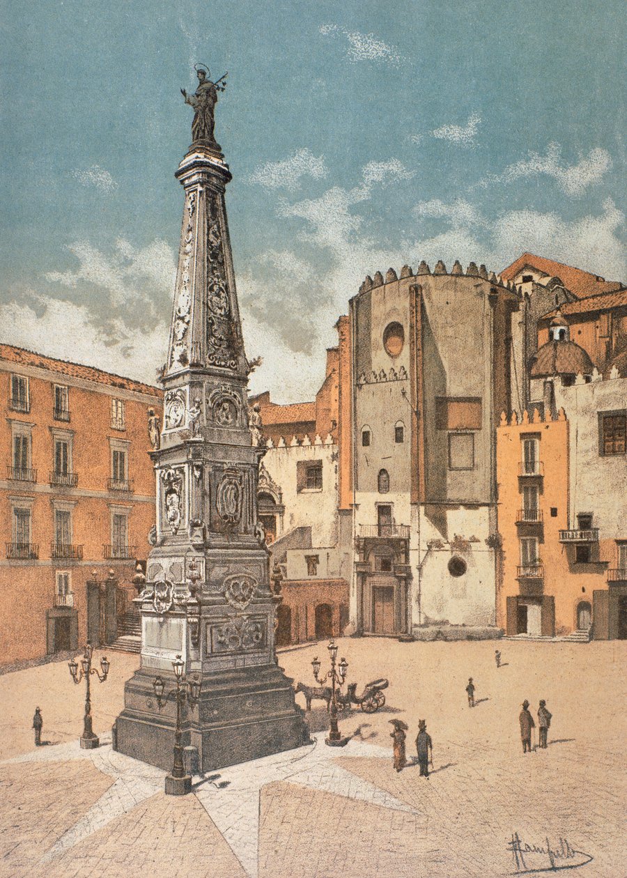 San Domenico Maggiore-torget, i Neapel av Francesco Aversano